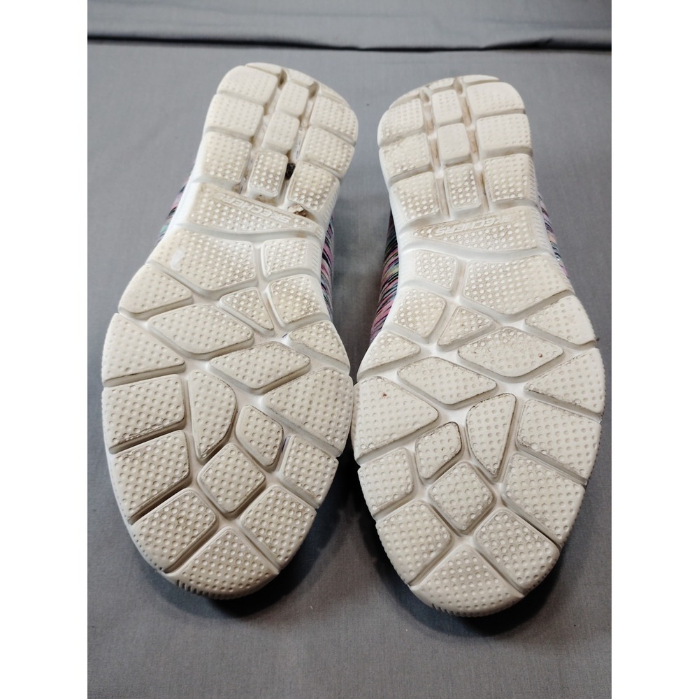 Skechers Women 9.5 Empire Game On Black Multicolor Slip‎ On Sneaker Shoes 12414 - Picture 11 of 12